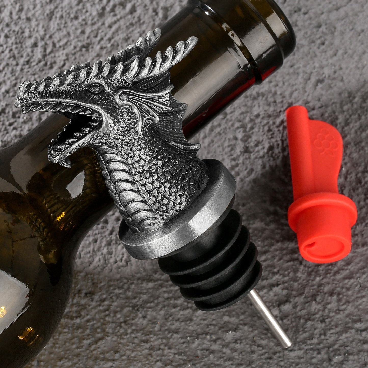 Dragon Head Wine Stopper & Smooth-Pour Faucet