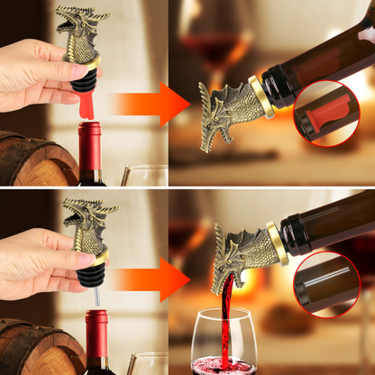 Dragon Head Wine Stopper & Smooth-Pour Faucet