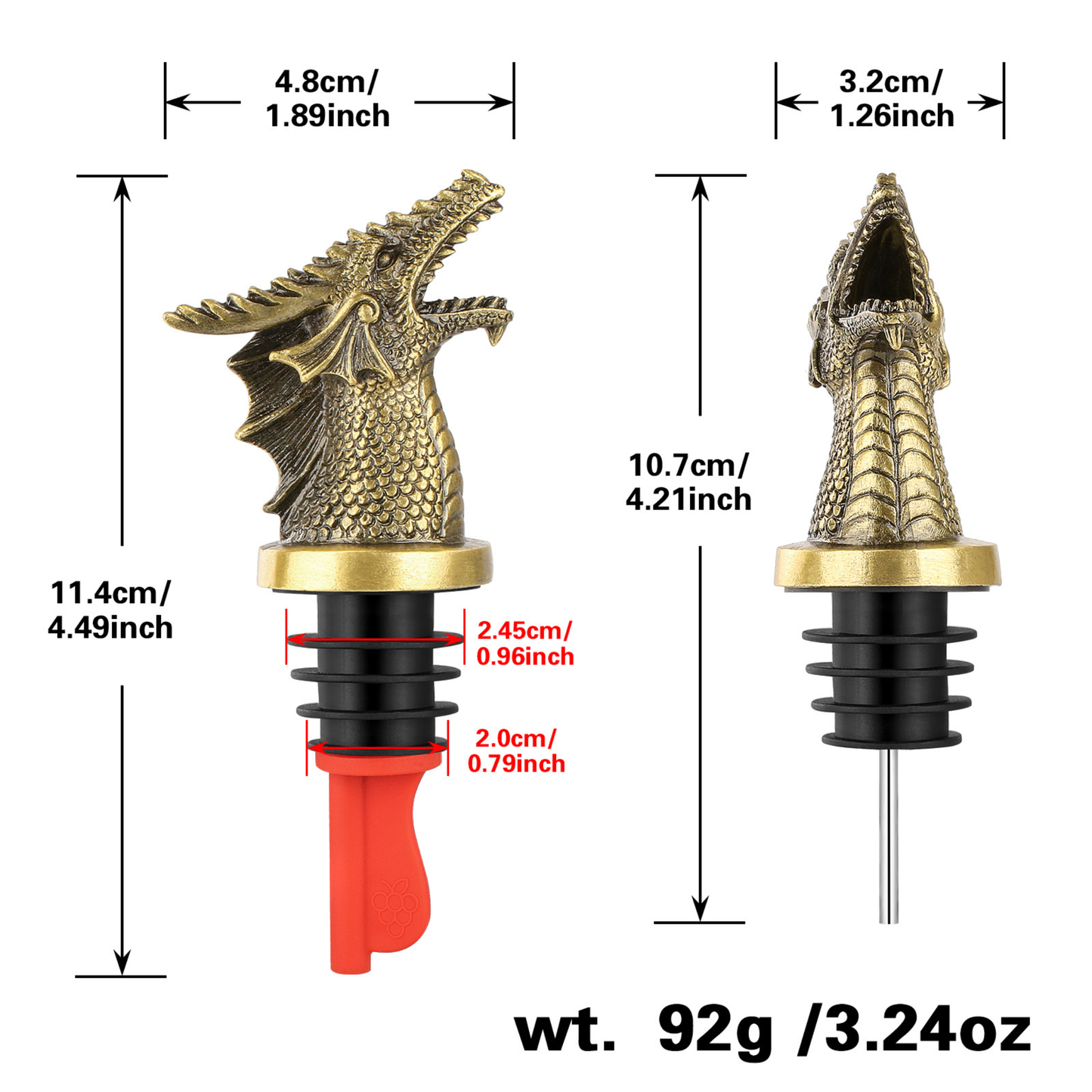 Dragon Head Wine Stopper & Smooth-Pour Faucet